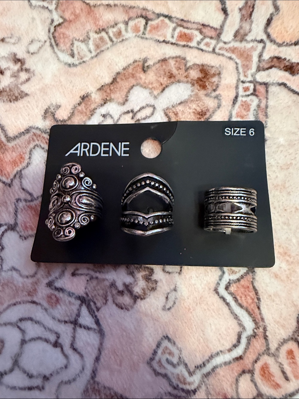 Ardene Silver-Tone Decorative Stackable Ring Set